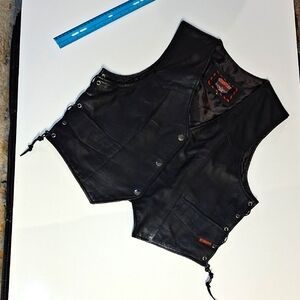 Interstate Leather Black Leather Vest
